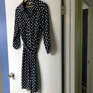 Blue polka dot dress